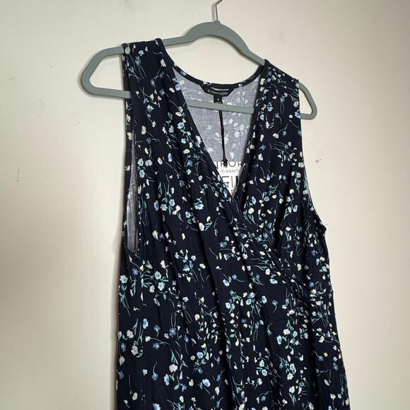 41 Hawthorn Elisse Knit Surplice Dress Women’s Large Navy Sleeveless NWT - Picture 3 of 7